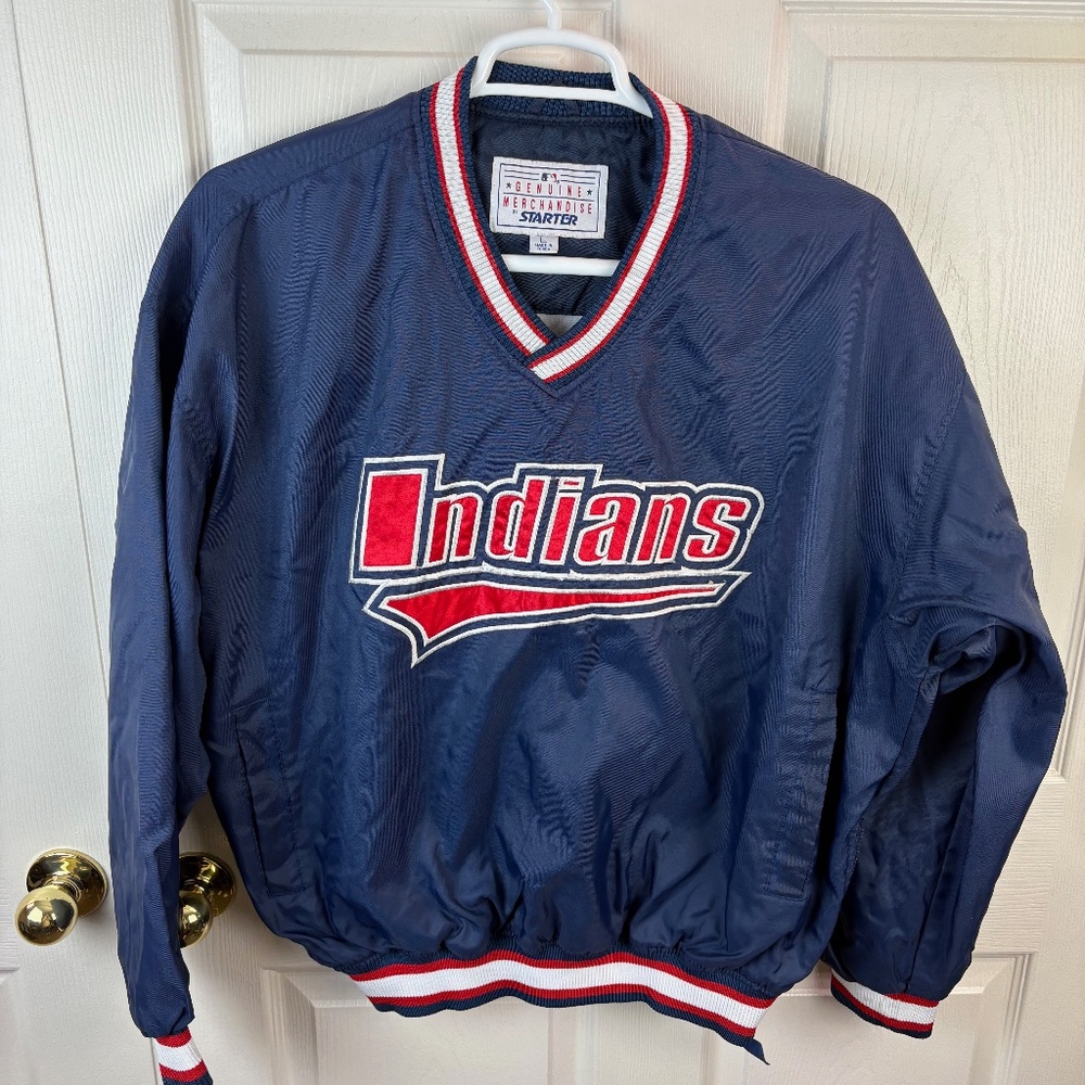 VIntage Starter Cleveland Indians Pullover Jacket